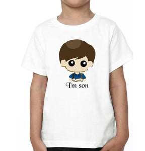 I'M father Mother Son Family Half Sleeves T-Shirts-KidsFashionVilla