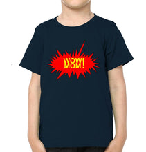 Load image into Gallery viewer, Wow Kid Wow Mom Mother and Son Matching T-Shirt- KidsFashionVilla
