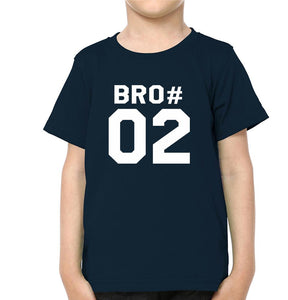 Bro01 Bro 02 Brother-Brother Kids Half Sleeves T-Shirts -KidsFashionVilla
