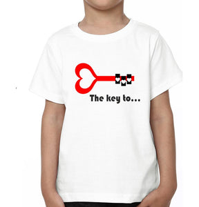 To My Heart The Key too Father and Son Matching T-Shirt- KidsFashionVilla