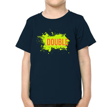 Load image into Gallery viewer, Double Trouble Brother-Brother Kids Half Sleeves T-Shirts -KidsFashionVilla
