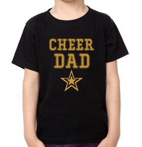 Cheer Dad Cheer Son Father and Son Matching T-Shirt- KidsFashionVilla
