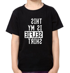 This Is My Selfie shirt Brother-Brother Kids Half Sleeves T-Shirts -KidsFashionVilla
