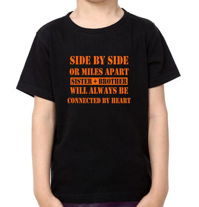 Brother + Sister Brother-Sister Kid Half Sleeves T-Shirts -KidsFashionVilla