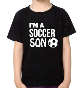 I'M A Soccer Mom I'M A Soccer Son Mother and Son Matching T-Shirt- KidsFashionVilla
