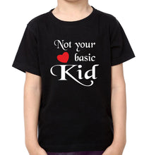 Load image into Gallery viewer, Not Your Basic Dad &amp; Not Your Basic Kid Father and Son Matching T-Shirt- KidsFashionVilla
