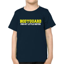 Load image into Gallery viewer, Bodyguard For My Lil Sis Brother-Sister Kid Half Sleeves T-Shirts -KidsFashionVilla
