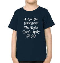 Load image into Gallery viewer, I M The Youngest Oldest Brother-Sister Kid Half Sleeves T-Shirts -KidsFashionVilla
