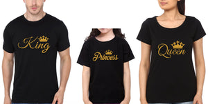 King Princess Queen Family Half Sleeves T-Shirts-KidsFashionVilla