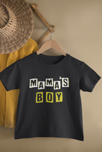 Load image into Gallery viewer, Mamas Boy Mother And Son Black Matching T-Shirt- KidsFashionVilla
