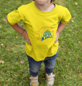 IPL CSK  Chennai SuperKings Half Sleeves T-Shirt for Boys and Kids-KidsFashionVilla