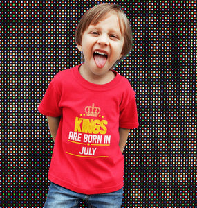 Legends are Born in July Half Sleeves T-Shirt for Boy-KidsFashionVilla