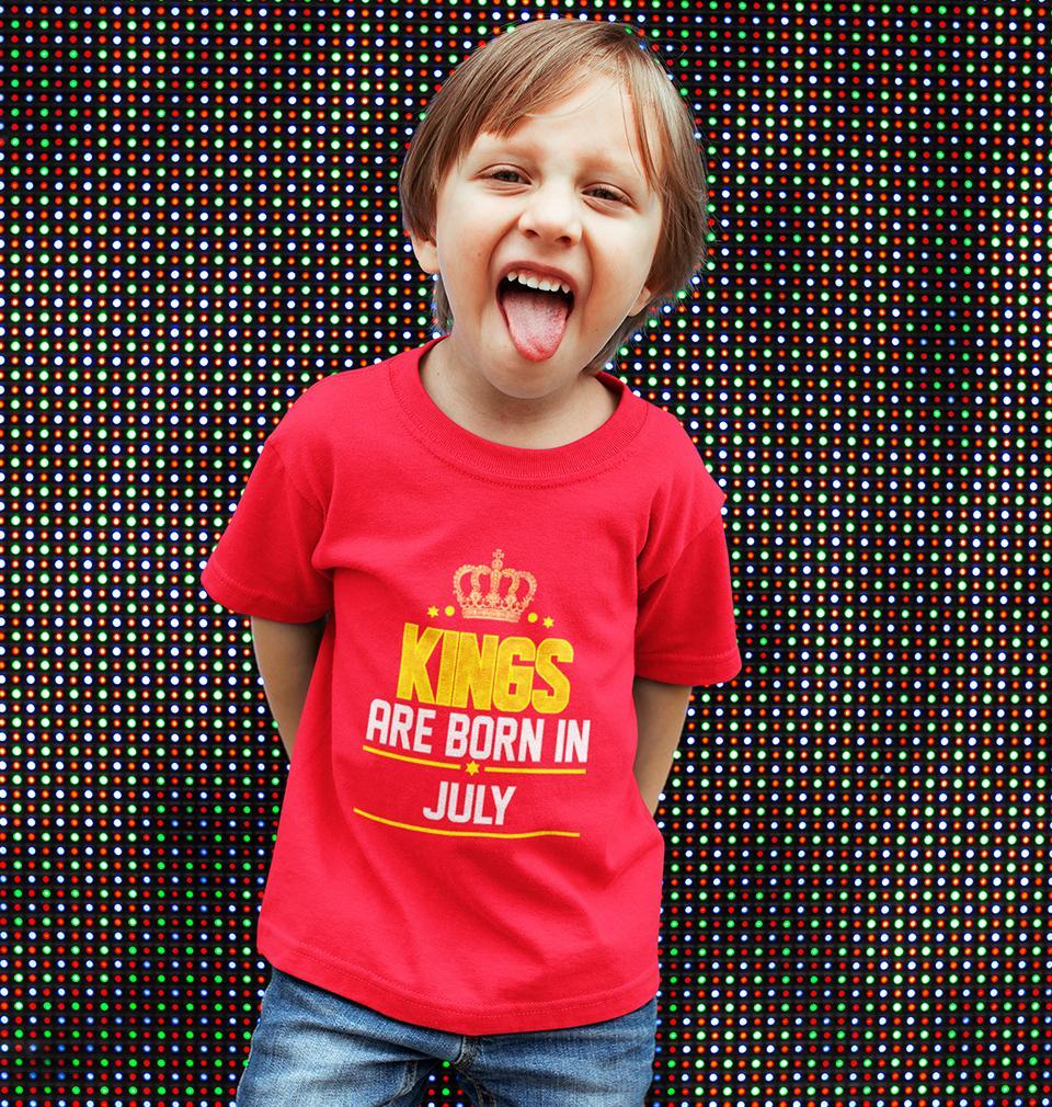 Legends are Born in July Half Sleeves T-Shirt for Boy-KidsFashionVilla