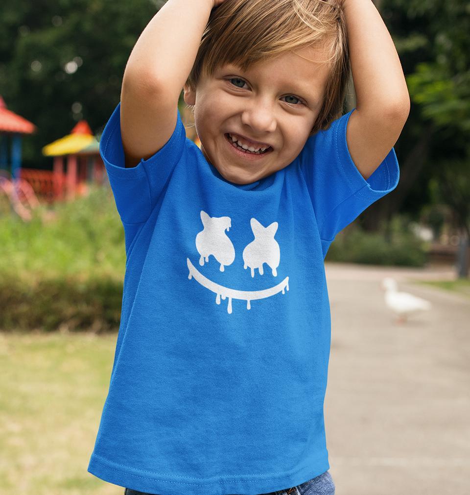 Marshmello Logo Half Sleeves T-Shirt for Boy-KidsFashionVilla
