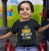 Kings Are Born In October Half Sleeves T-Shirt for Boy-KidsFashionVilla