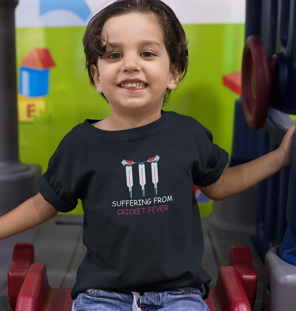 Cricket Fever Half Sleeves T-Shirt for Boys and Kids-KidsFashionVilla