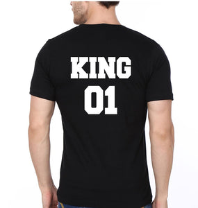 King 01 Princess 01 Father and Daughter Matching T-Shirt- KidsFashionVilla