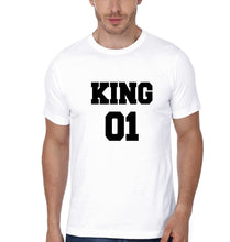 Load image into Gallery viewer, King 01 Princess 01 Father and Daughter Matching T-Shirt- KidsFashionVilla
