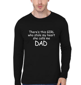 I Stole Daddy Heart Father and Daughter Matching Full Sleeves T-Shirt- KidsFashionVilla