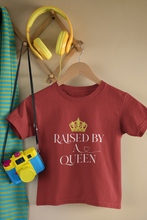 Load image into Gallery viewer, Raised By A Queen Mother And Son Red Matching T-Shirt- KidsFashionVilla
