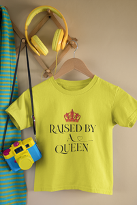 Raised By A Queen Mother And Son Yellow Matching T-Shirt- KidsFashionVilla