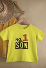 Load image into Gallery viewer, No 1 Son Mother And Son Yellow Matching T-Shirt- KidsFashionVilla
