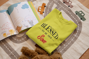 Blessed To Be His Mom Mother And Son Yellow Matching T-Shirt- KidsFashionVilla