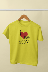 I Love My Mom Mother And Son Yellow Matching T-Shirt- KidsFashionVilla