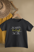 Load image into Gallery viewer, Luckiest Son Mother And Son Black Matching T-Shirt- KidsFashionVilla
