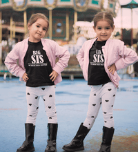 Load image into Gallery viewer, Big Sis Lil sis Sister-Sister Kids Half Sleeves T-Shirts -KidsFashionVilla
