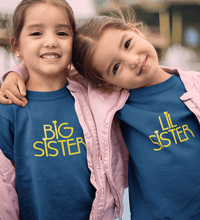 Load image into Gallery viewer, Big Sister Lil Sister-Sister Kids Half Sleeves T-Shirts -KidsFashionVilla
