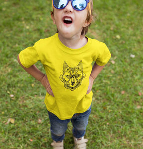 WOLF Half Sleeves T-Shirt for Boy-KidsFashionVilla