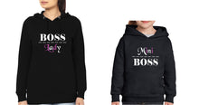 Load image into Gallery viewer, Boss Lady &amp; Mini Boss Mother and Daughter Matching Hoodies- KidsFashionVilla
