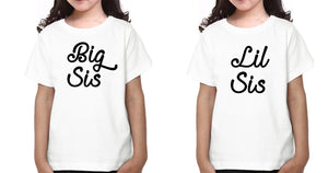 Big Sis Lil Sis Sister-Sister Kids Half Sleeves T-Shirts -KidsFashionVilla