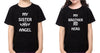 My Sister My angel My Brother My hero Brother-Sister Kid Half Sleeves T-Shirts -KidsFashionVilla