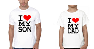 I Love My Dad I Love My Son Father and Son Matching T-Shirt- KidsFashionVilla