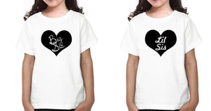 Big Sis Lil Sis Sister-Sister Kids Half Sleeves T-Shirts -KidsFashionVilla