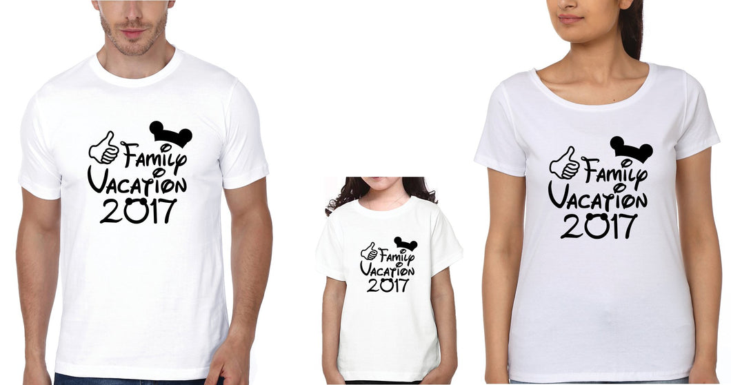 Family vacation 2017 Family Half Sleeves T-Shirts-KidsFashionVilla