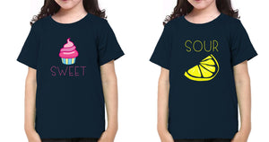 Sweet Sour Sister-Sister Kids Half Sleeves T-Shirts -KidsFashionVilla