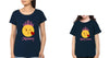 Love Smiley Mommy (Baby Name) Mother and Daughter Matching T-Shirt- KidsFashionVilla