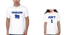 Load image into Gallery viewer, Problems 99 &amp;  Ain&#39;t 01 Father and Daughter Matching T-Shirt- KidsFashionVilla
