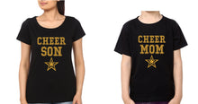 Load image into Gallery viewer, Cheer Mom Cheer Son Mother and Son Matching T-Shirt- KidsFashionVilla
