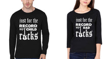 Load image into Gallery viewer, Dad Child Rocks Father and Daughter Matching Full Sleeves T-Shirt- KidsFashionVilla
