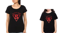 Load image into Gallery viewer, Super Mom Super Kid Mother and Daughter Matching T-Shirt- KidsFashionVilla

