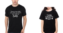 Load image into Gallery viewer, I Stole Daddy Heart Father and Daughter Matching T-Shirt- KidsFashionVilla
