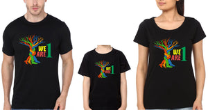 We Are 1 Family Half Sleeves T-Shirts-KidsFashionVilla