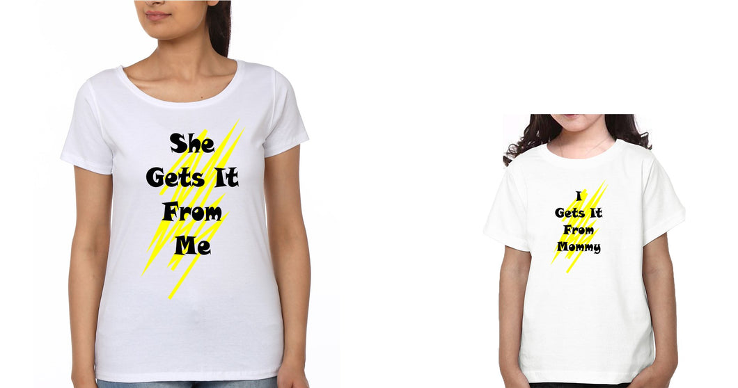 I Get It From Mommy Mother and Daughter Matching T-Shirt- KidsFashionVilla