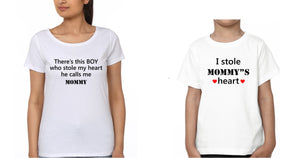 I Stole Mommy's Heart Mother and Son Matching T-Shirt- KidsFashionVilla