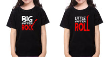 Load image into Gallery viewer, Big Sister Rock Lil Sister Roll Sister-Sister Kids Half Sleeves T-Shirts -KidsFashionVilla
