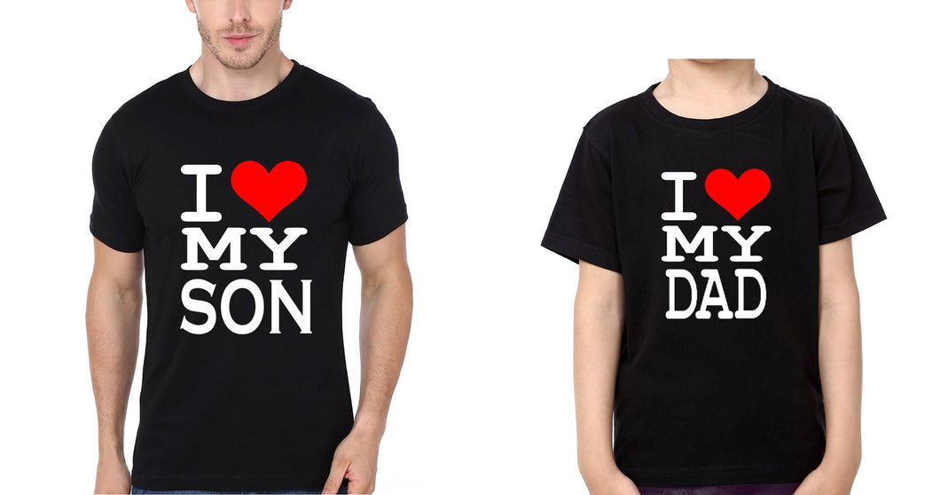 I Love My dad I Love My Son Father and Son Matching T-Shirt- KidsFashionVilla